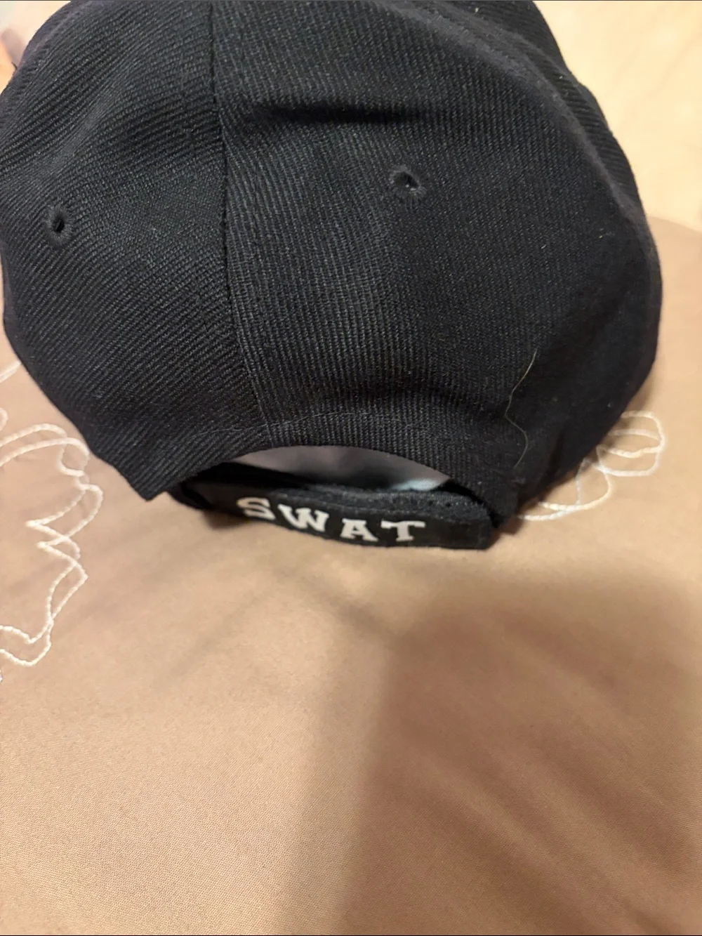 RAPID DOMINANCE SWAT Embroidered Black Baseball Cap - Bold White Lettering - Picture 3 of 5